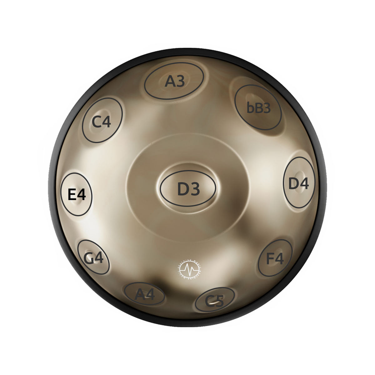 BeatRise 「StartSonic」Series - D Kurd 10 - 432Hz - Stainless Steel Handpan - Champagne Gold (Pre-order) - BeatRise Music