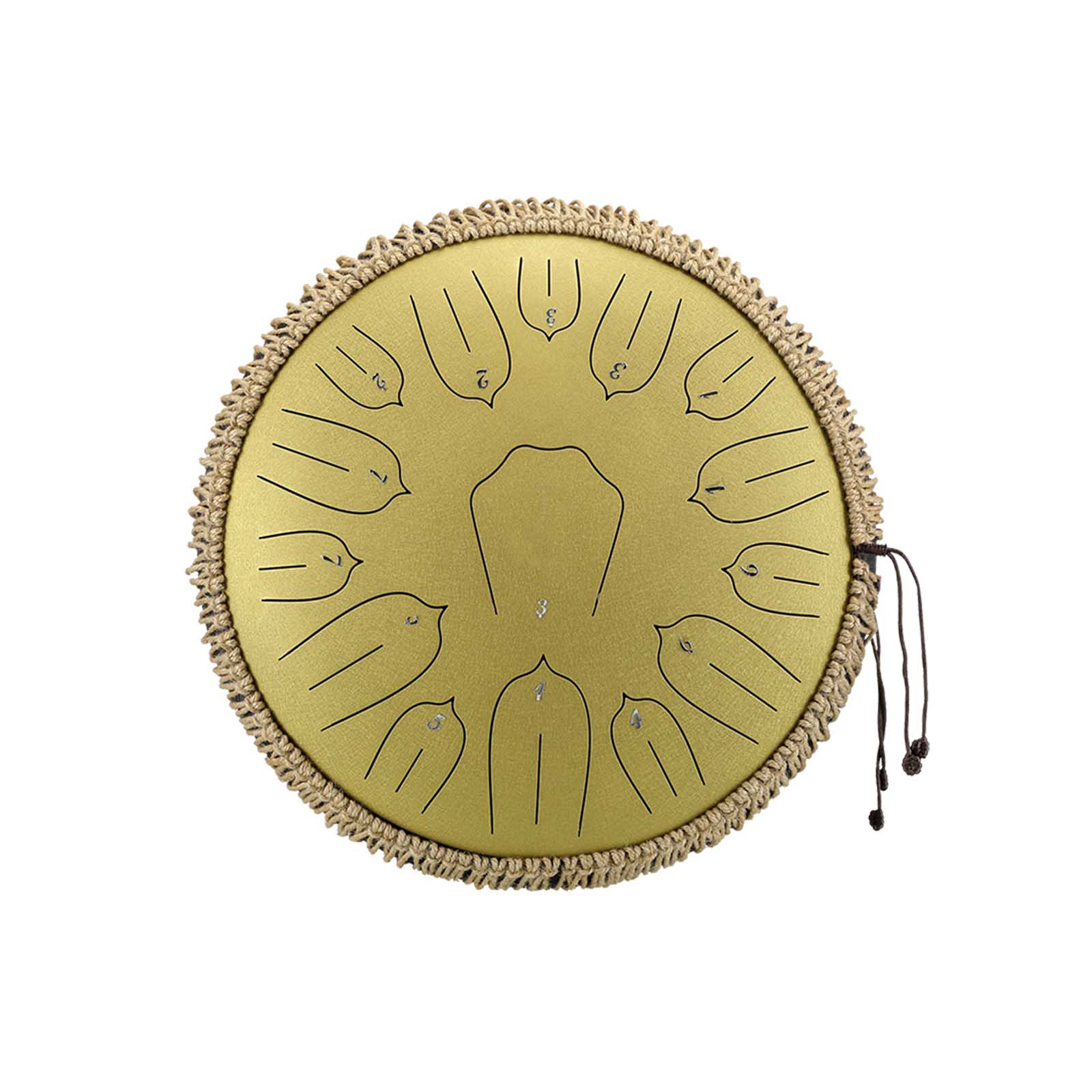 BeatRise 「Lotus」 Series - 14 Inch 15 Notes - Carbon Steel - Tongue Drum (C Major) - BeatRise Music