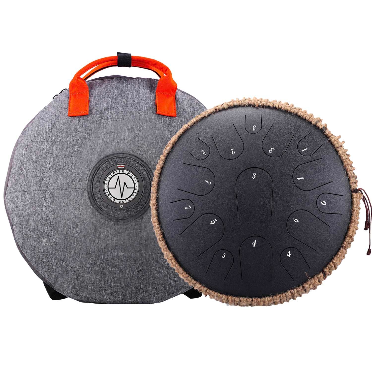 BeatRise 14 Inch 15 Notes Steel Tongue Drum (D Major) - BeatRise Music