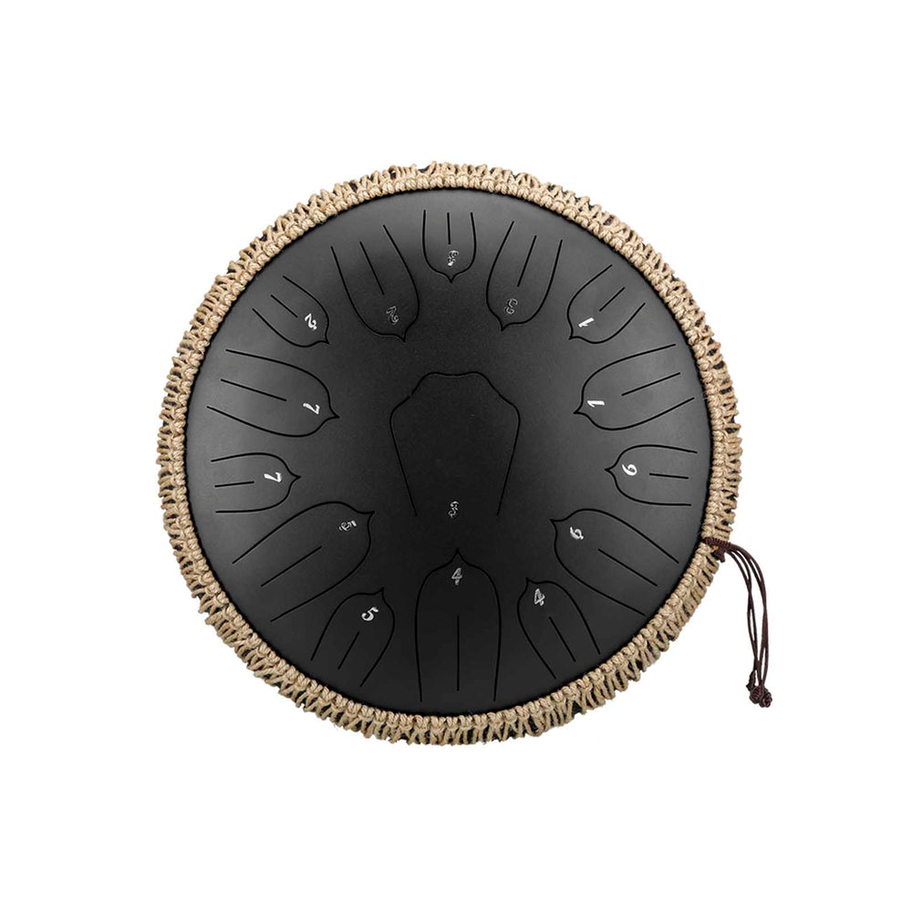 BeatRise 「Lotus」 Series - 14 Inch 15 Notes - Carbon Steel - Tongue Drum (C Major) - BeatRise Music