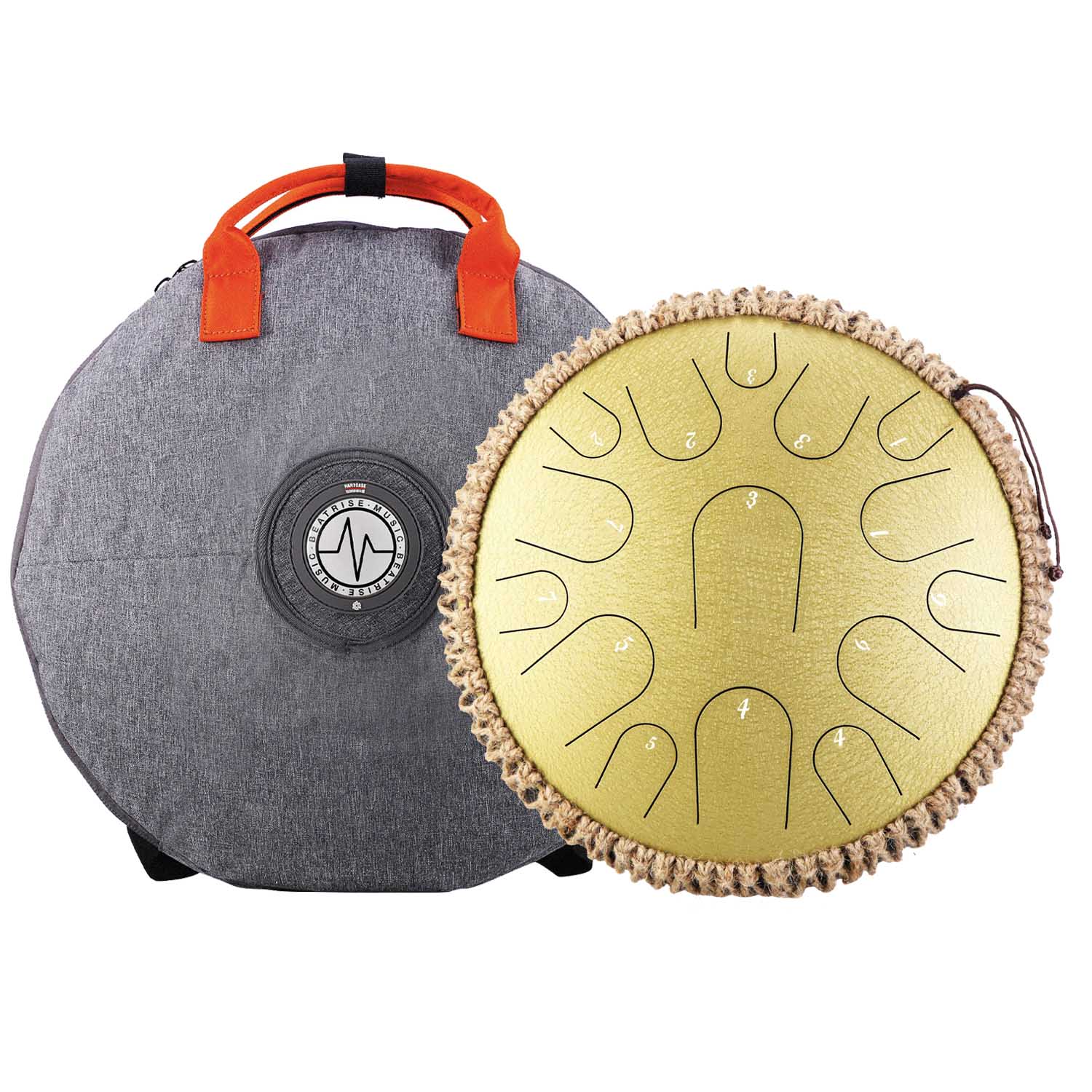 BeatRise 14 Inch 15 Notes Steel Tongue Drum (D Major) - BeatRise Music