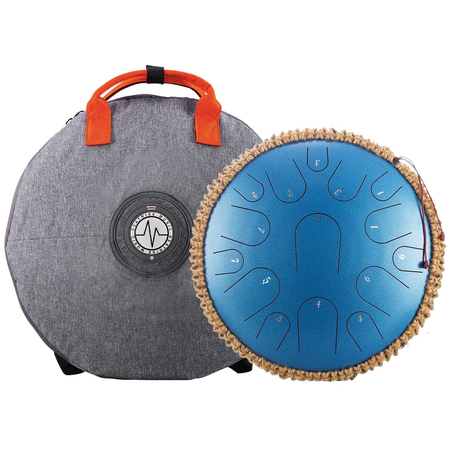 BeatRise 14 Inch 15 Notes Steel Tongue Drum (D Major) - BeatRise Music