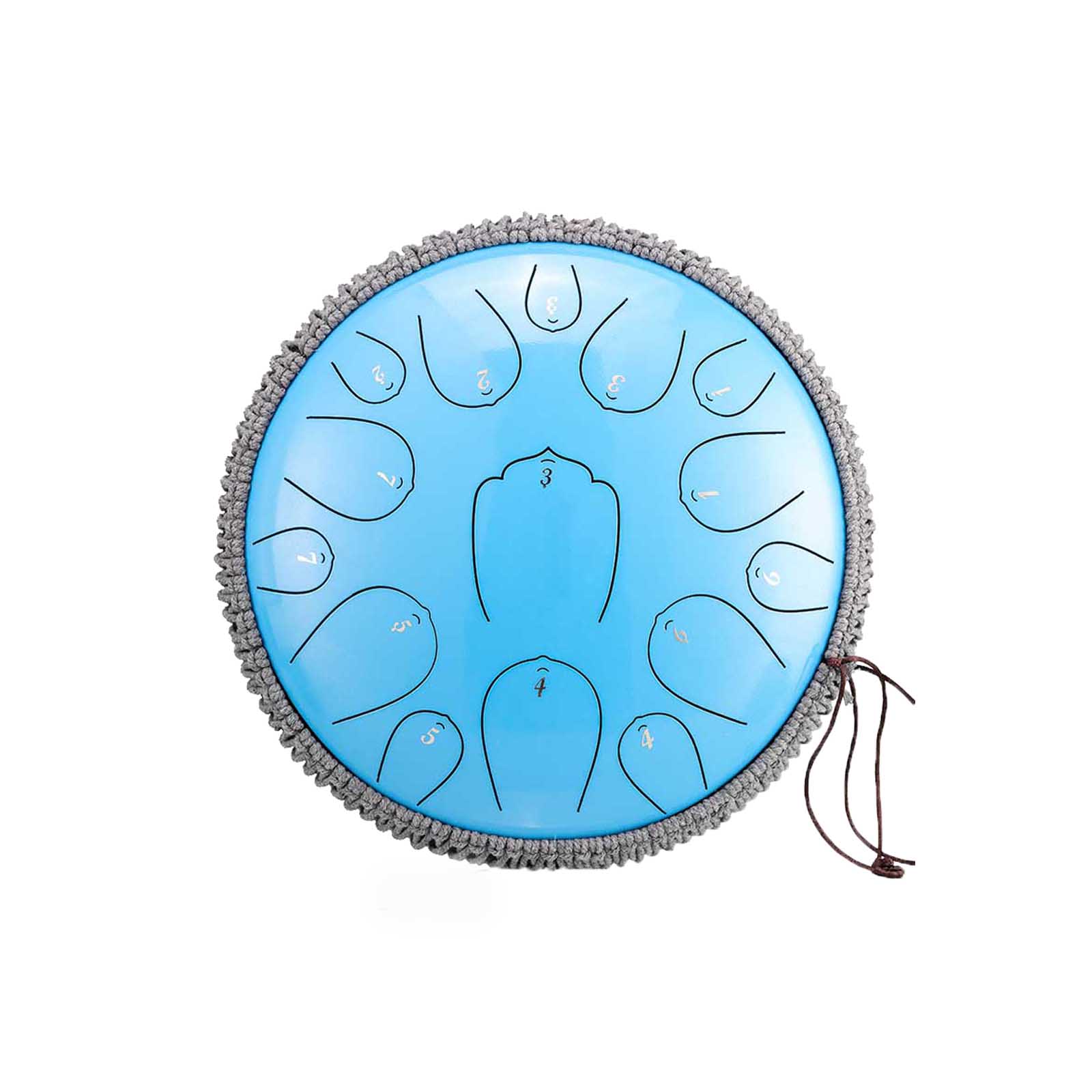 BeatRise 「Lotus X」 Series - 14 Inch 15 Notes - Carbon Steel - Tongue Drum (D Major) - BeatRise Music