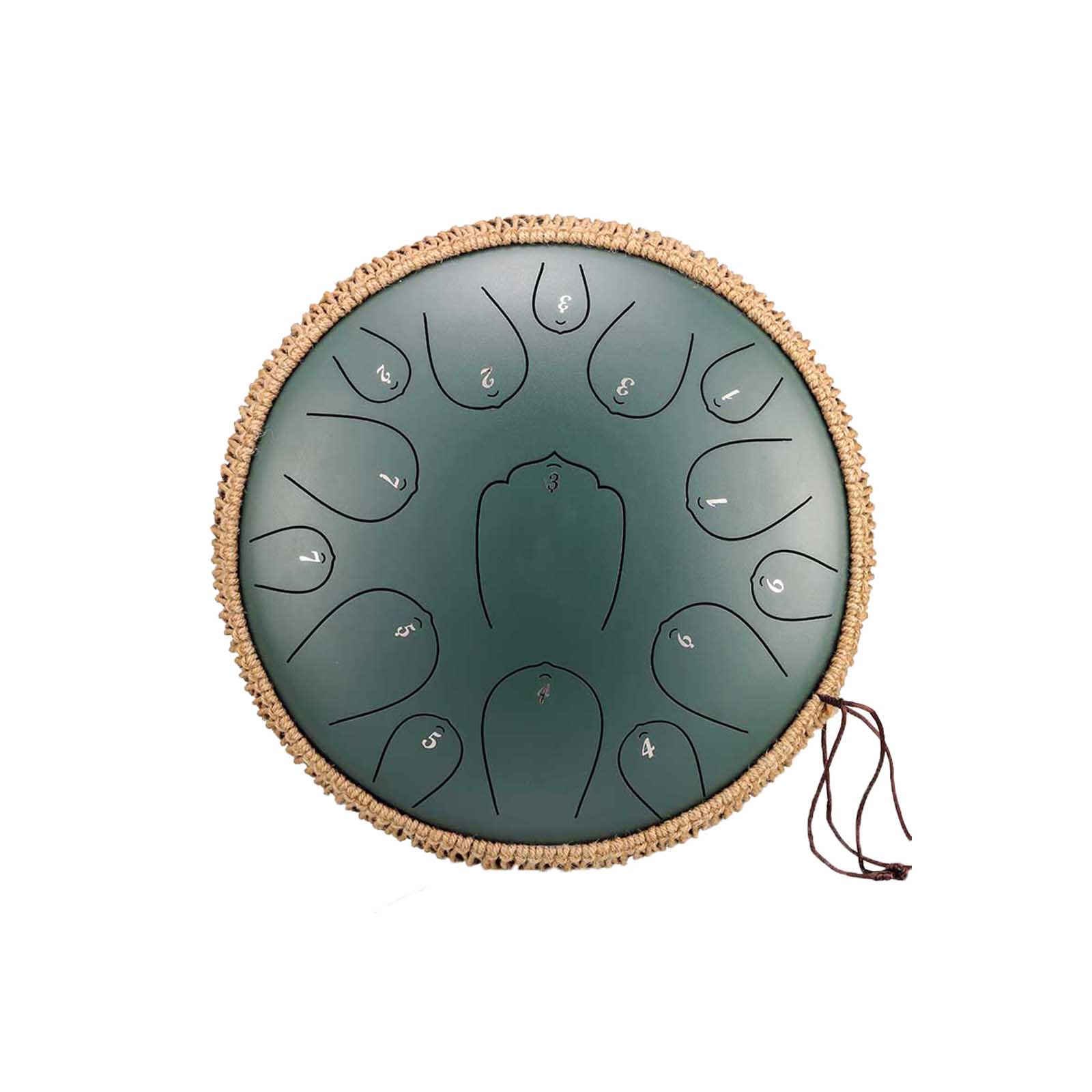 BeatRise 「Lotus X」 Series - 14 Inch 15 Notes - Carbon Steel - Tongue Drum (D Major) - BeatRise Music