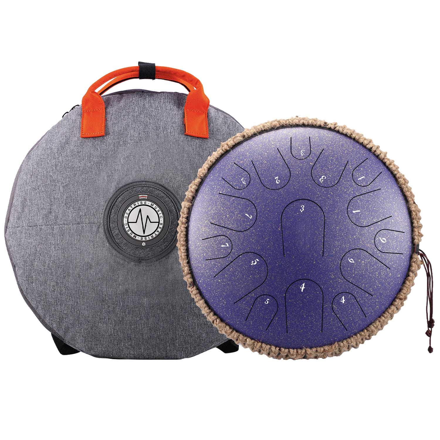 BeatRise 14 Inch 15 Notes Steel Tongue Drum (D Major) - BeatRise Music