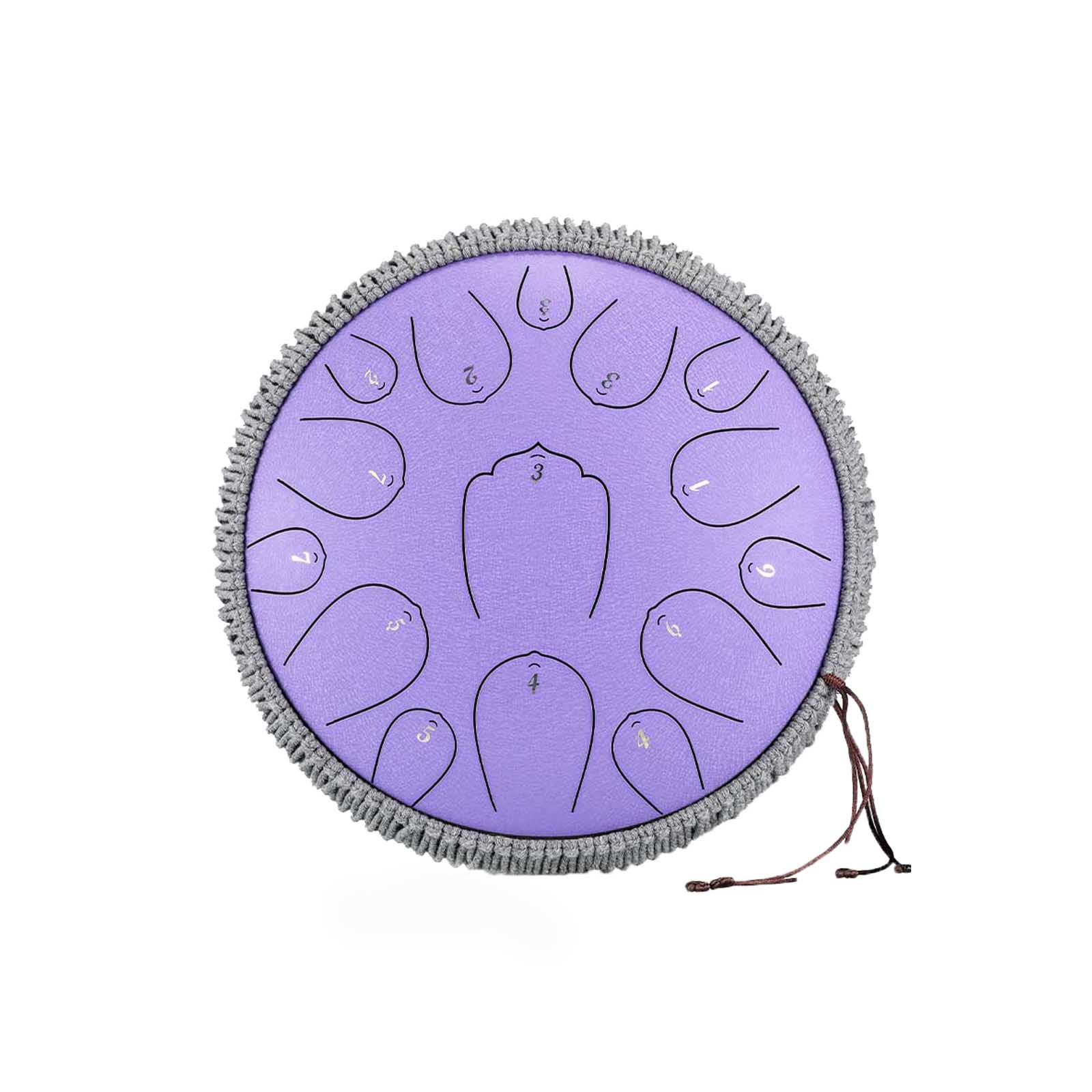 BeatRise 「Lotus X」 Series - 14 Inch 15 Notes - Carbon Steel - Tongue Drum (D Major) - BeatRise Music