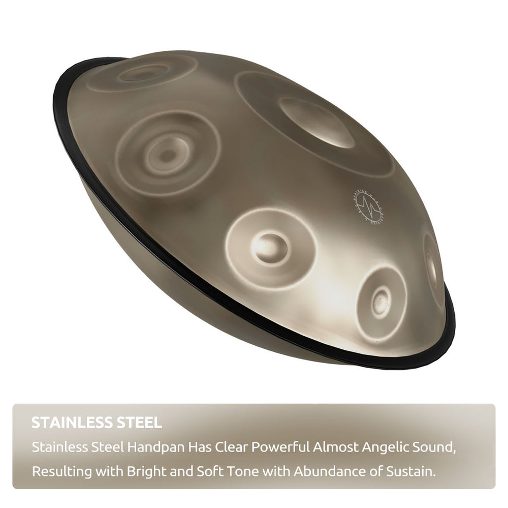 BeatRise 「StartSonic」Series - D Kurd 10 - 432Hz - Stainless Steel Handpan - Champagne Gold (Pre-order) - BeatRise Music