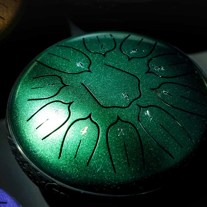 BeatRise 「Lotus」 Series - 6 Inch 11 Notes - Carbon Steel - Tongue Drum (D Major) - BeatRise Music