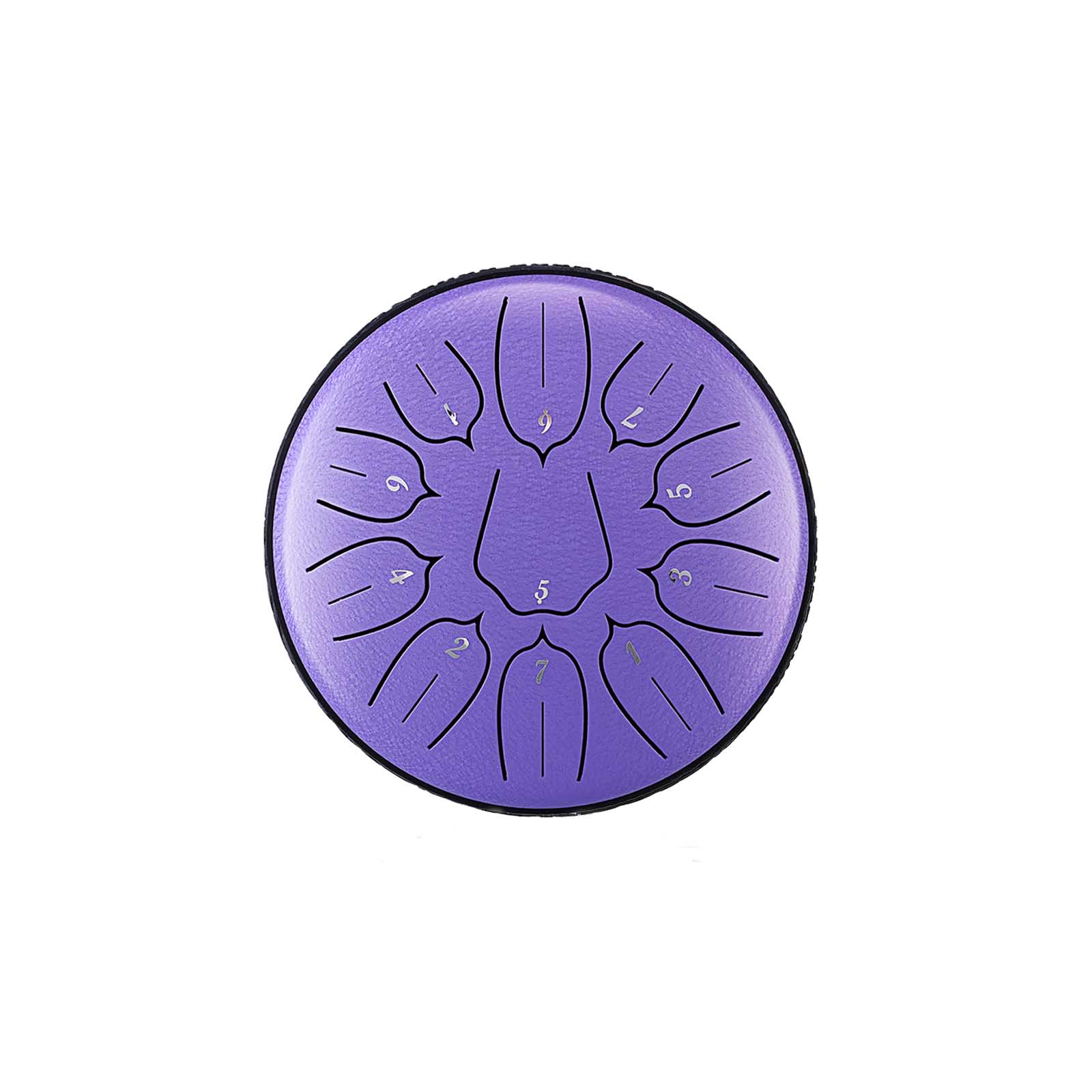 BeatRise 「Lotus」 Series - 6 Inch 11 Notes - Carbon Steel - Tongue Drum (D Major) - BeatRise Music