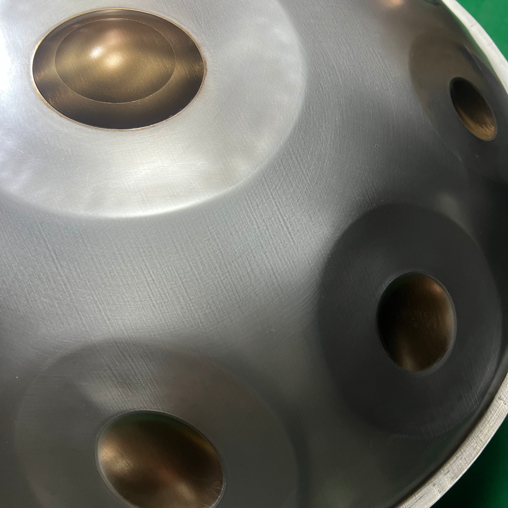 BeatRise Série « StartSonic » - D Kurd 9 - 440 Hz - Handpan en acier inoxydable - Champagne Gold (Précommande)