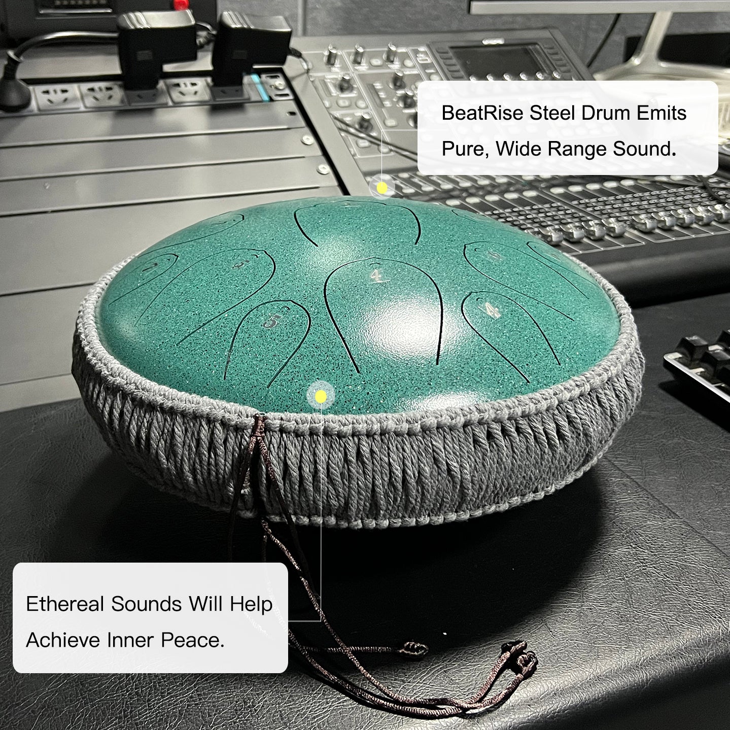 BeatRise 「Lotus X」 Series - 14 Inch 15 Notes - Carbon Steel - Tongue Drum (D Major) - BeatRise Music