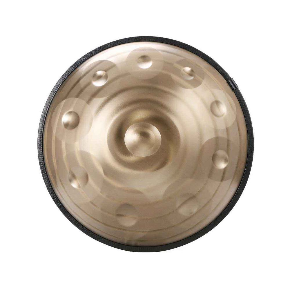 BeatRise 「LiteSonic」Series - D Kurd 9/10/12 - 440 Hz - Stainless Steel Handpan - Gold Spiral (Pre-order) - BeatRise Music