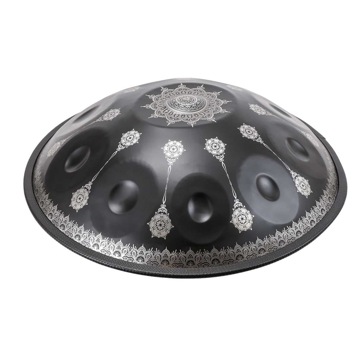 BeatRise 「LiteSonic」Series - D Kurd 9/10/12 - 440 Hz - Stainless Steel Handpan - Black Datura (Pre-order) - BeatRise Music
