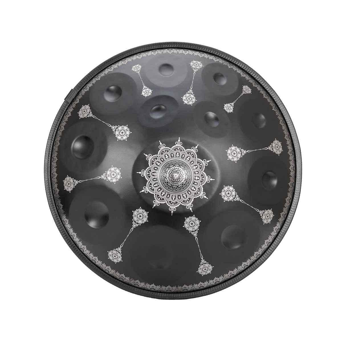 BeatRise 「LiteSonic」Series - D Kurd 9/10/12 - 440 Hz - Stainless Steel Handpan - Black Datura (Pre-order) - BeatRise Music