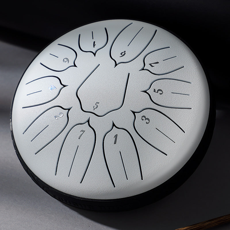 BeatRise 「Lotus」 Series - 6 Inch 11 Notes - Carbon Steel - Tongue Drum (D Major) - BeatRise Music