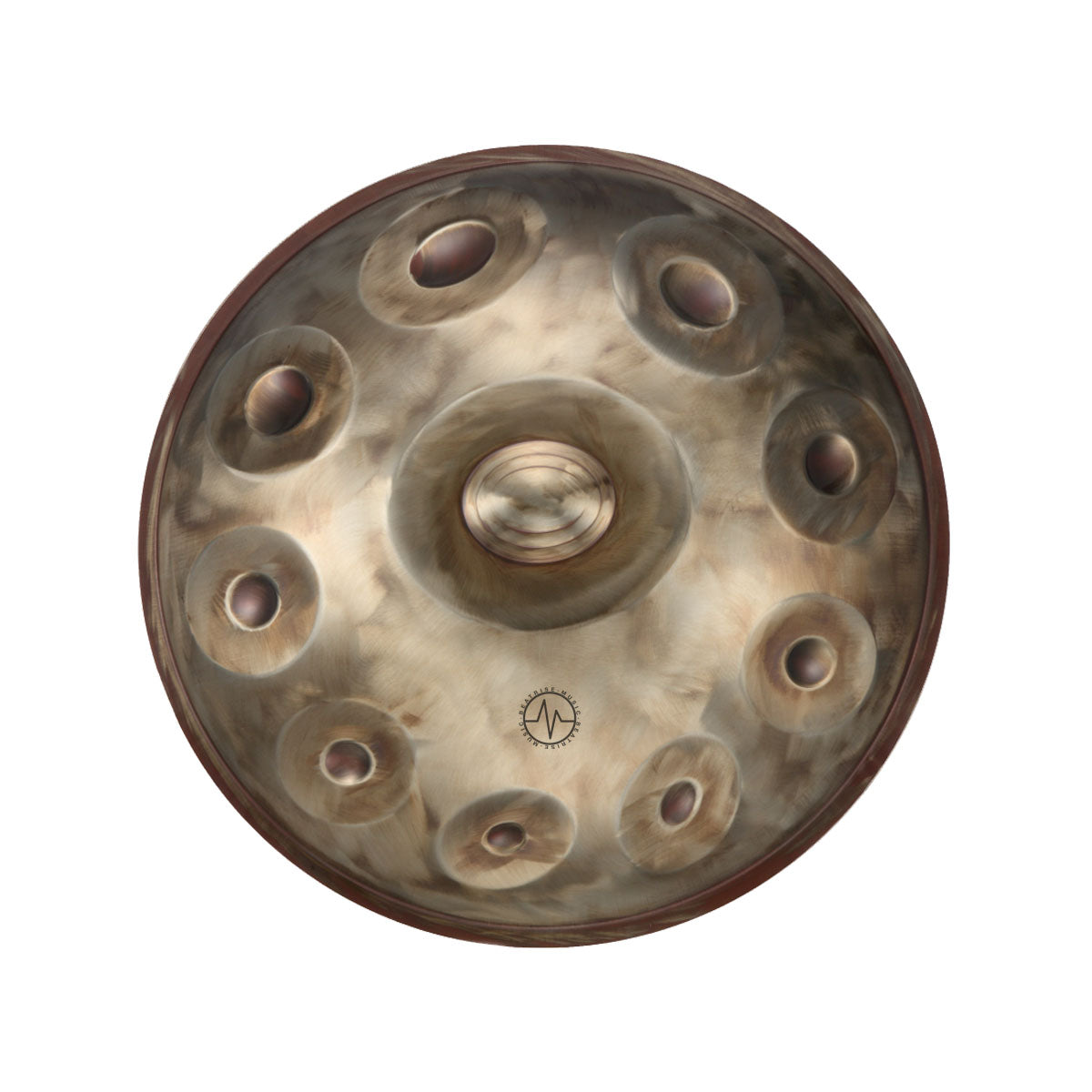 BeatRise「ProSonic」Series - Optional Scales - Stainless Steel Handpan - Vintage Gold - BeatRise Music