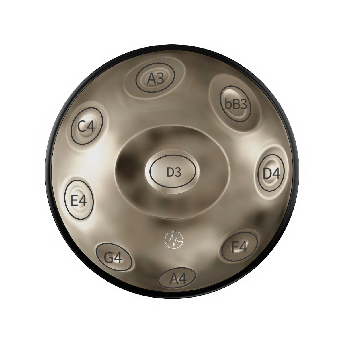 BeatRise 「StartSonic」Series - D Kurd 9 - 432Hz - Stainless Steel Handpan - Champagne Gold (Pre-order) - BeatRise Music