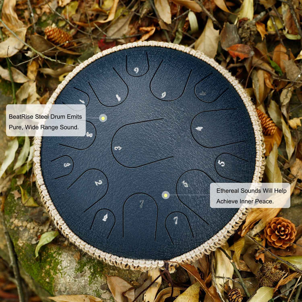 BeatRise 14 Inch 15 Notes Steel Tongue Drum (D Major) - BeatRise Music