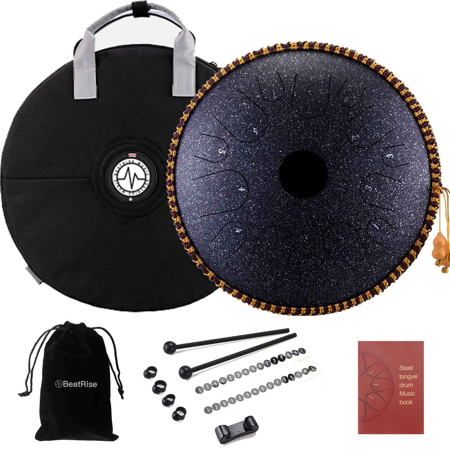 BeatRise 14 Inch 14 Notes Steel Tongue Drum (C Major) - BeatRise Music