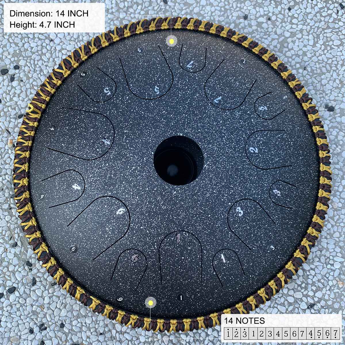 BeatRise 14 Inch 14 Notes Steel Tongue Drum (C Major) - BeatRise Music