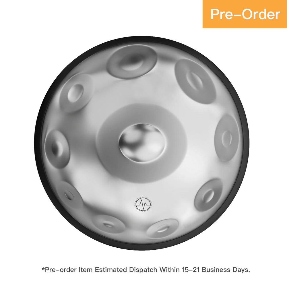 BeatRise 「StartSonic」Series - D Kurd 10 - Stainless Steel Handpan - Silver  (*Pre-Order)