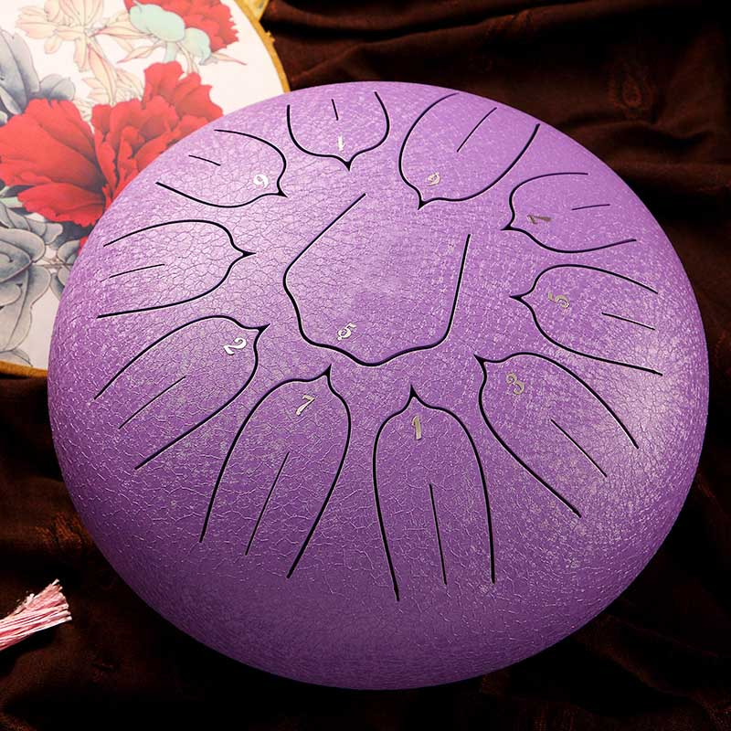 BeatRise 「Lotus」 Series - 12 Inch 11 Notes - Carbon Steel - Tongue Drum (C Major)
