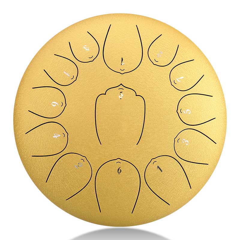 BeatRise 「Lotus X」 Series - 12 Inch 13 Notes - Carbon Steel - Tongue Drum (C Major)