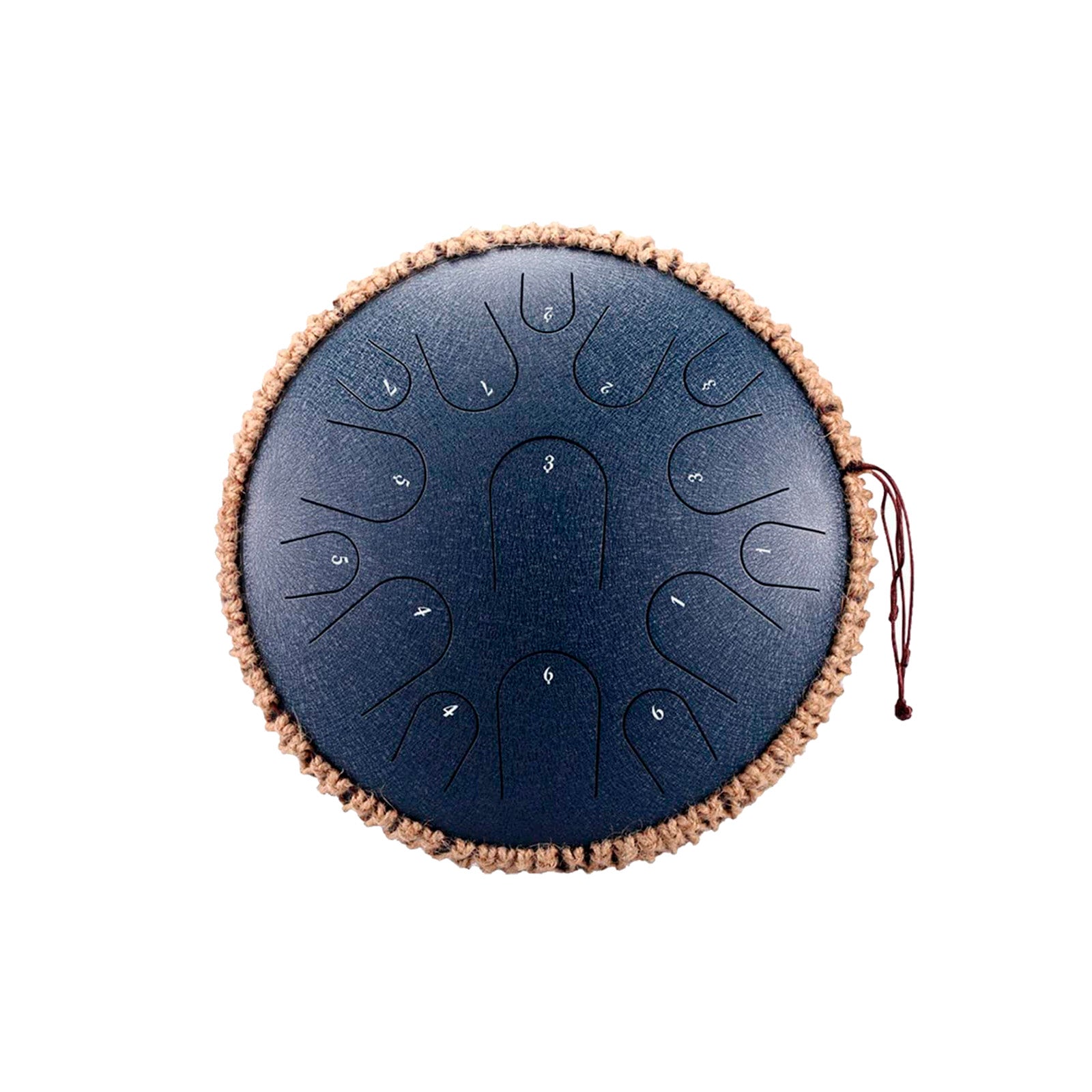 BeatRise 13 Inch 15 Notes Steel Tongue Drum in Key D Major (Navy Blue)