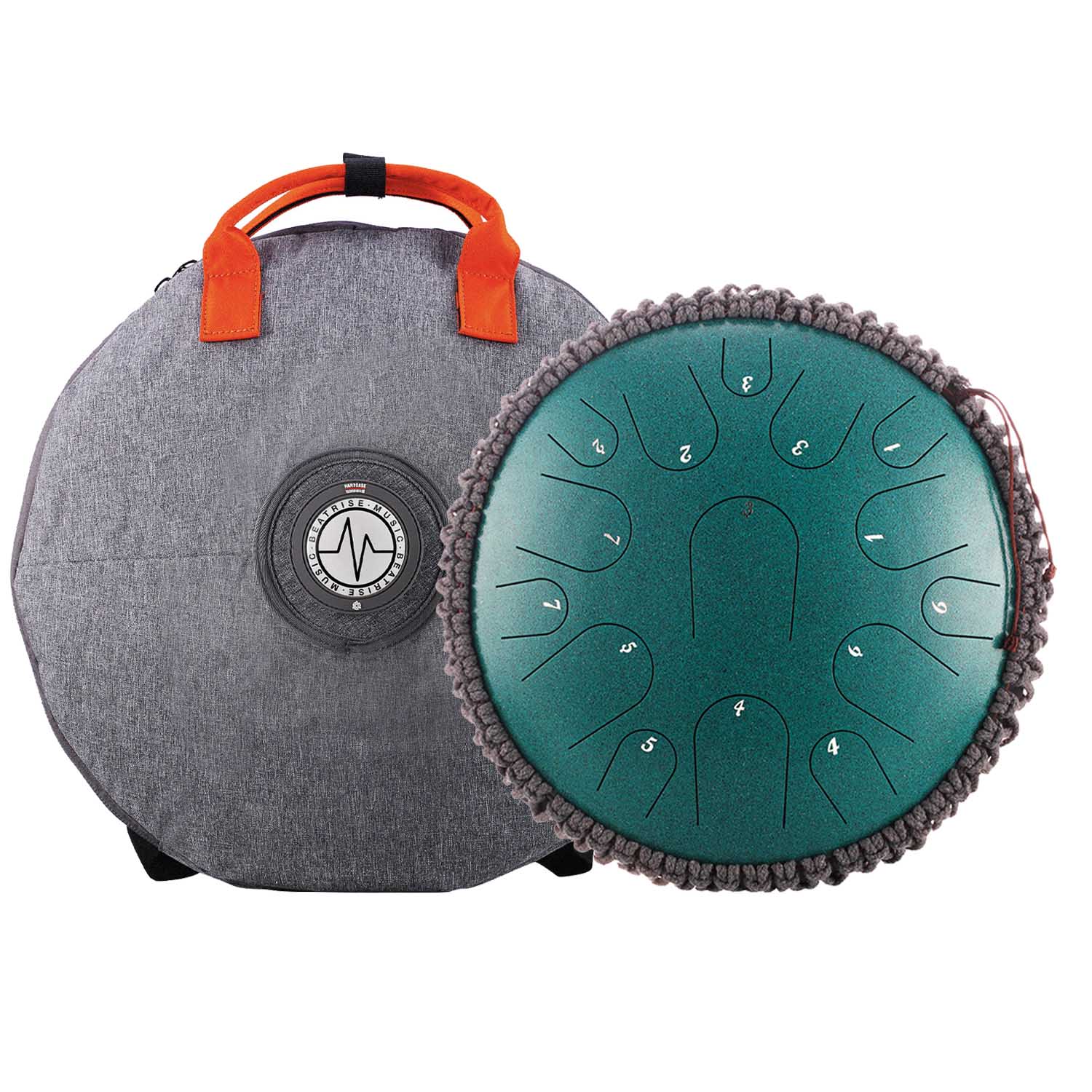 BeatRise 14 Inch 15 Notes Steel Tongue Drum (D Major)