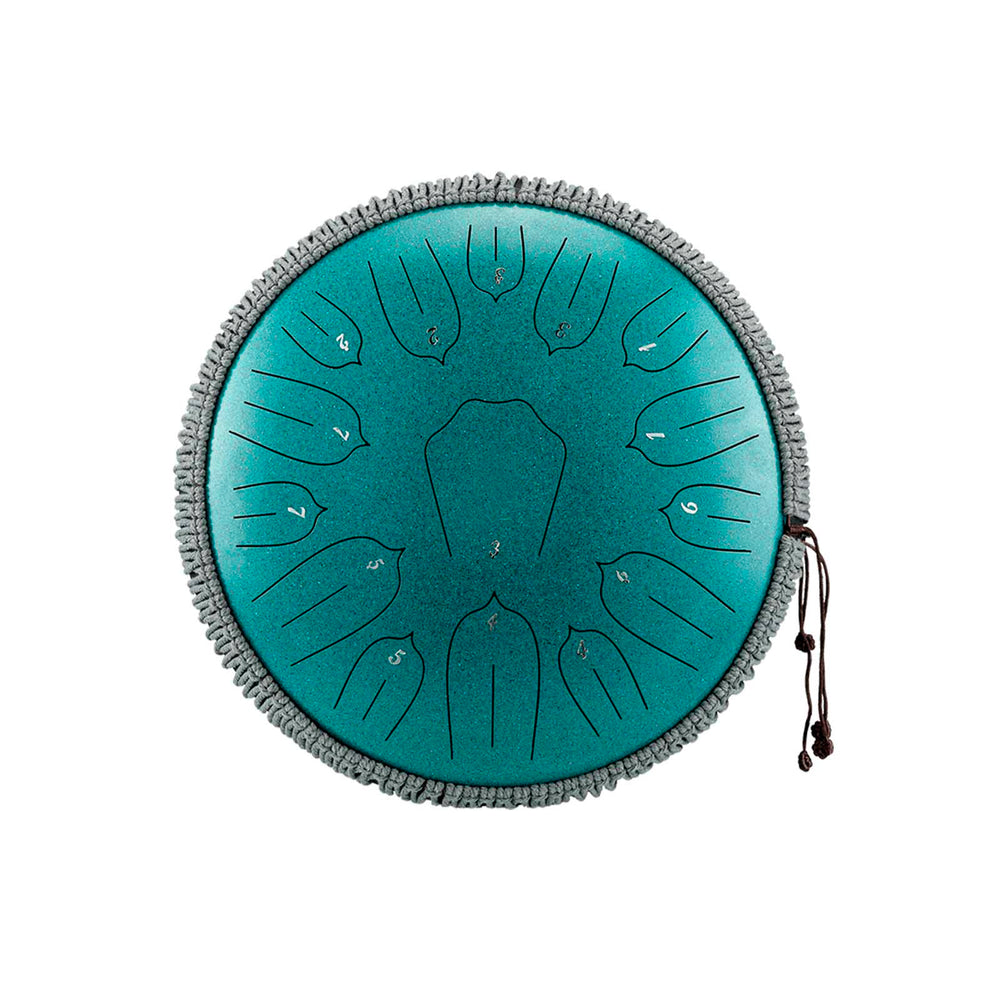 BeatRise 「Lotus」 Series - 13 Inch 15 Notes - Carbon Steel - Steel Tongue Drum (D Major)