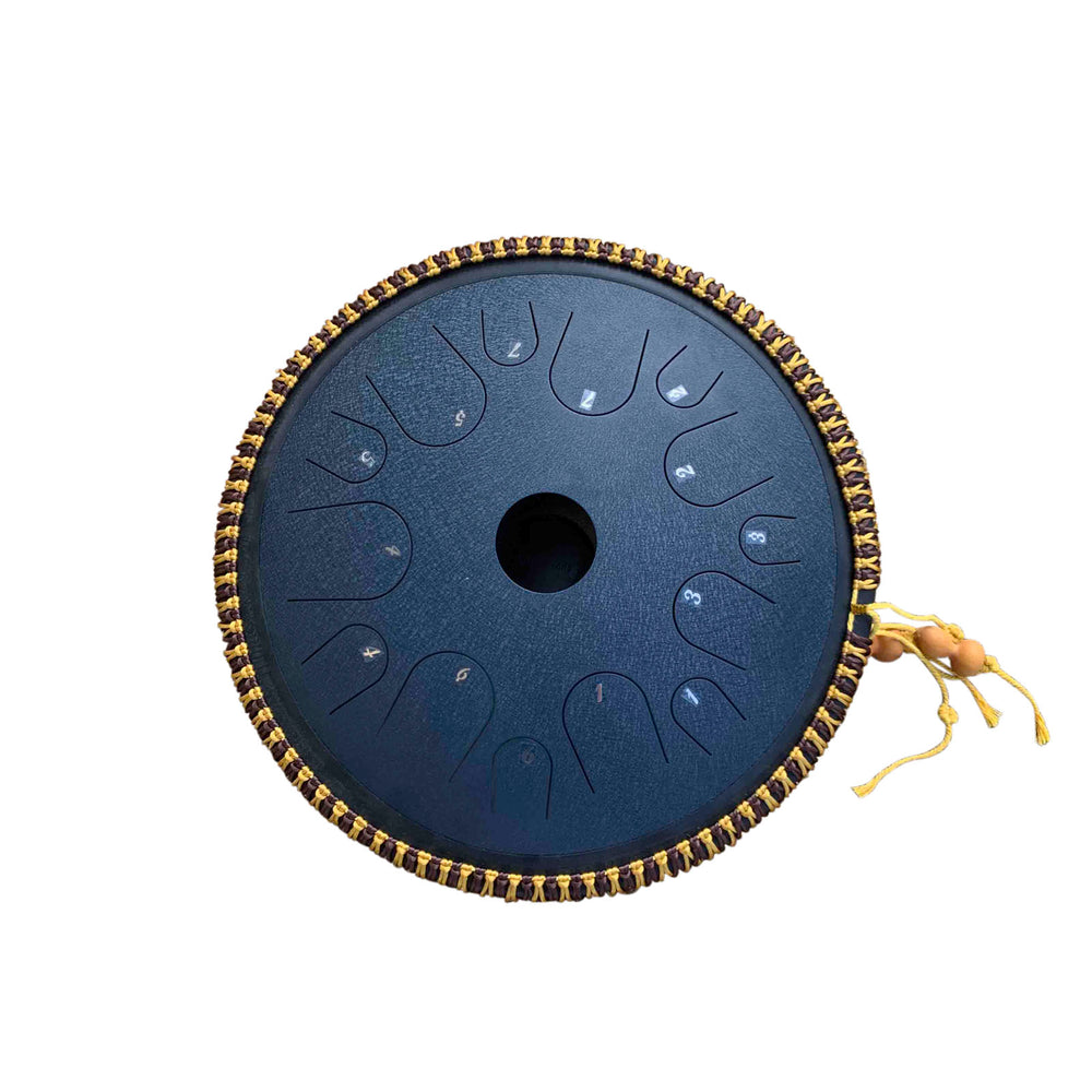 BeatRise 14 Inch 14 Notes Steel Tongue Drum in Key C Major (Navy Blue)