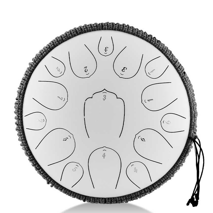 BeatRise 「Lotus X」 Series - 14 Inch 15 Notes - Carbon Steel - Tongue Drum (D Major)