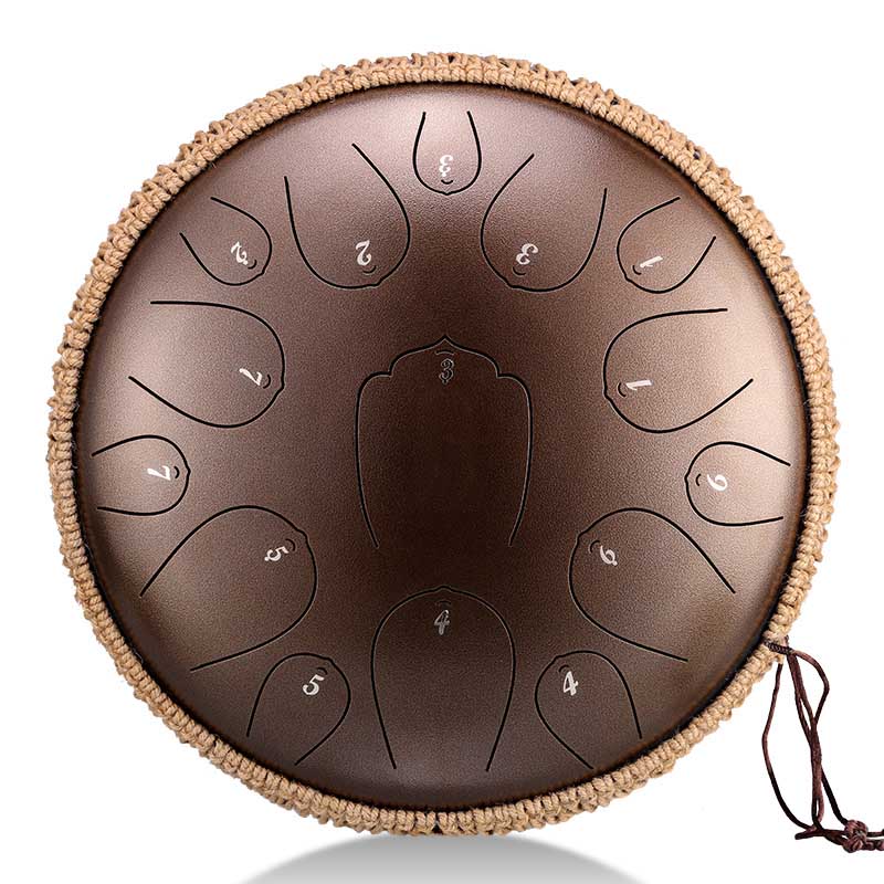 BeatRise 「Lotus X」 Series - 14 Inch 15 Notes - Carbon Steel - Tongue Drum (D Major)