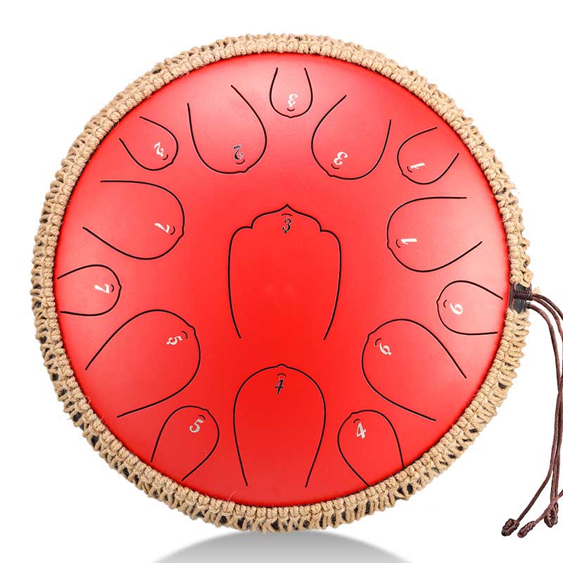 BeatRise 「Lotus X」 Series - 14 Inch 15 Notes - Carbon Steel - Tongue Drum (D Major)