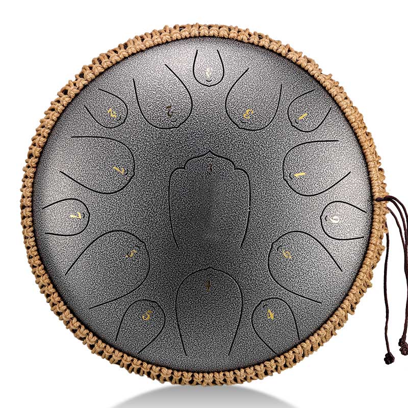 BeatRise 「Lotus X」 Series - 14 Inch 15 Notes - Carbon Steel - Tongue Drum (D Major)