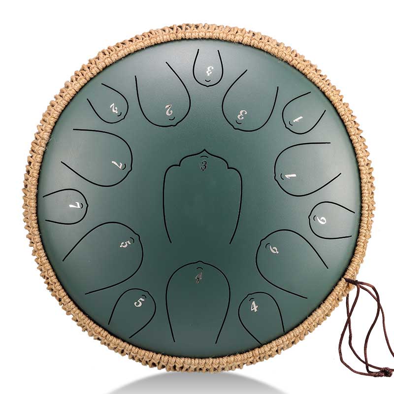 BeatRise 「Lotus X」 Series - 14 Inch 15 Notes - Carbon Steel - Tongue Drum (D Major)