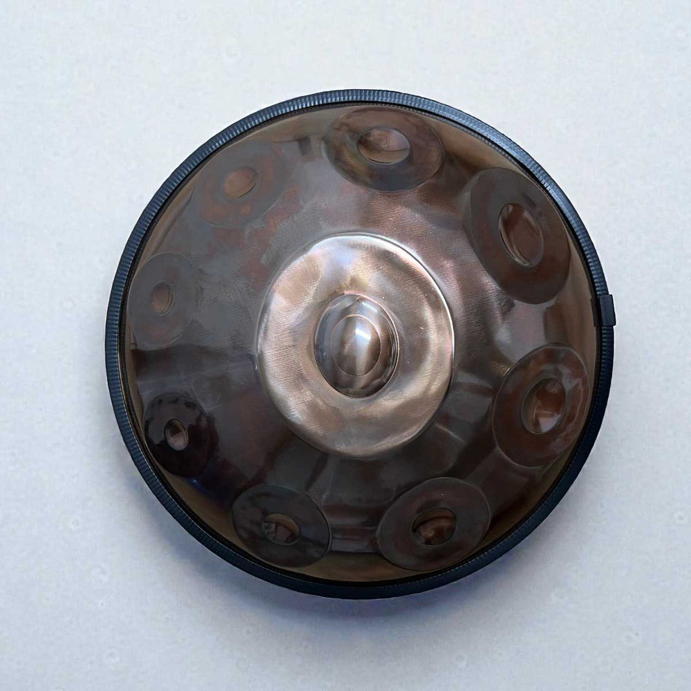 BeatRise Série « StartSonic » - D Kurd 9 - 440 Hz - Handpan en acier inoxydable - Champagne Gold (Précommande)