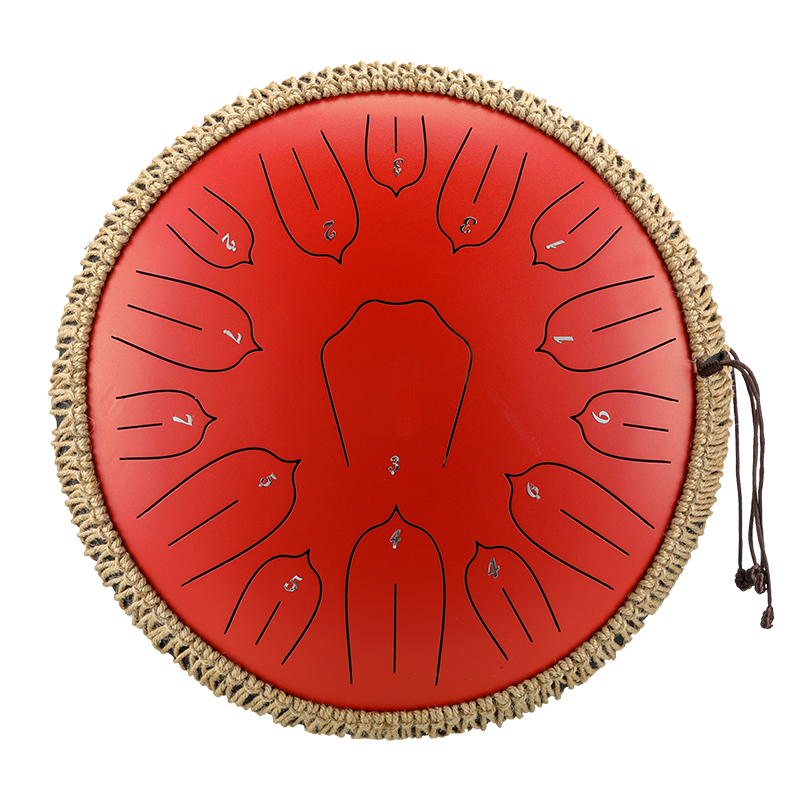 BeatRise 「Lotus」 Series - 14 Inch 15 Notes - Carbon Steel - Tongue Drum (C Major)