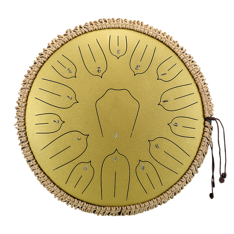 BeatRise 「Lotus」 Series - 14 Inch 15 Notes - Carbon Steel - Tongue Drum (C Major)