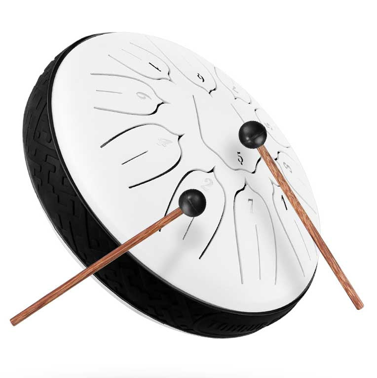 BeatRise 「Lotus」 Series - 6 Inch 11 Notes - Carbon Steel - Tongue Drum (D Major) - BeatRise Music