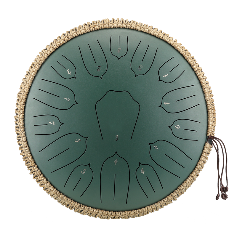 BeatRise 「Lotus」 Series - 14 Inch 15 Notes - Carbon Steel - Tongue Drum (C Major)