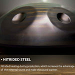 BeatRise「NitroSonic」Series - D Kurd 10 - Nitrided Steel Handpan - Retro - BeatRise Music
