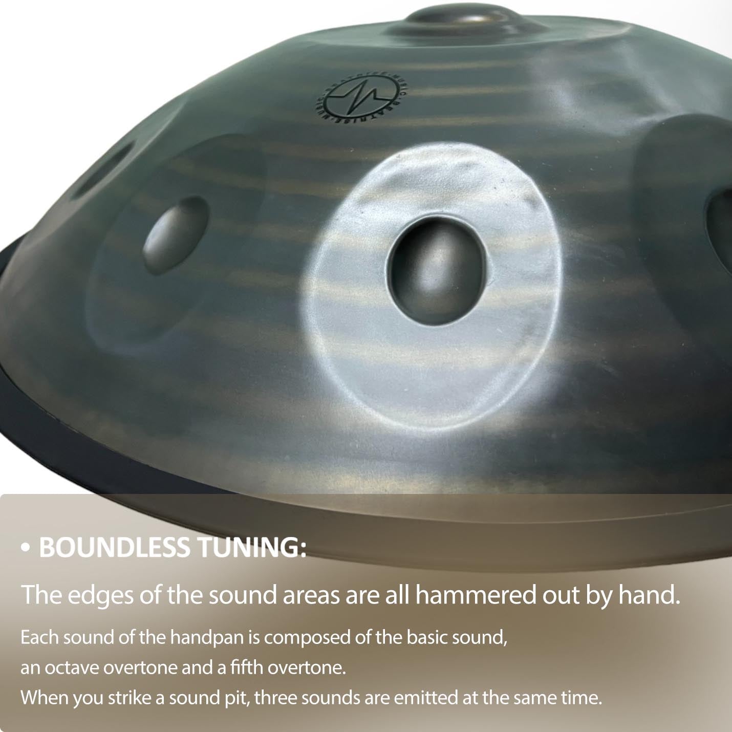 BeatRise「NitroSonic」Series - D Kurd 9 - Nitrided Steel Handpan - Retro