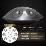 BeatRise「NitroSonic」Series - D Kurd 9 - Nitrided Steel Handpan - Retro - BeatRise Music