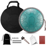 BeatRise 「Lotus X」 Series - 14 Inch 15 Notes - Carbon Steel - Tongue Drum (D Major) - BeatRise Music