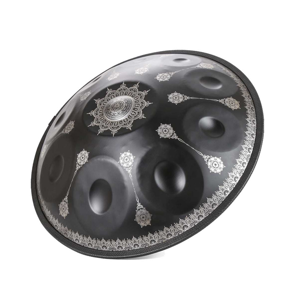 BeatRise 「LiteSonic」Series - D Kurd 9/10/12 - 440 Hz - Stainless Steel Handpan - Black Datura (Pre-order)