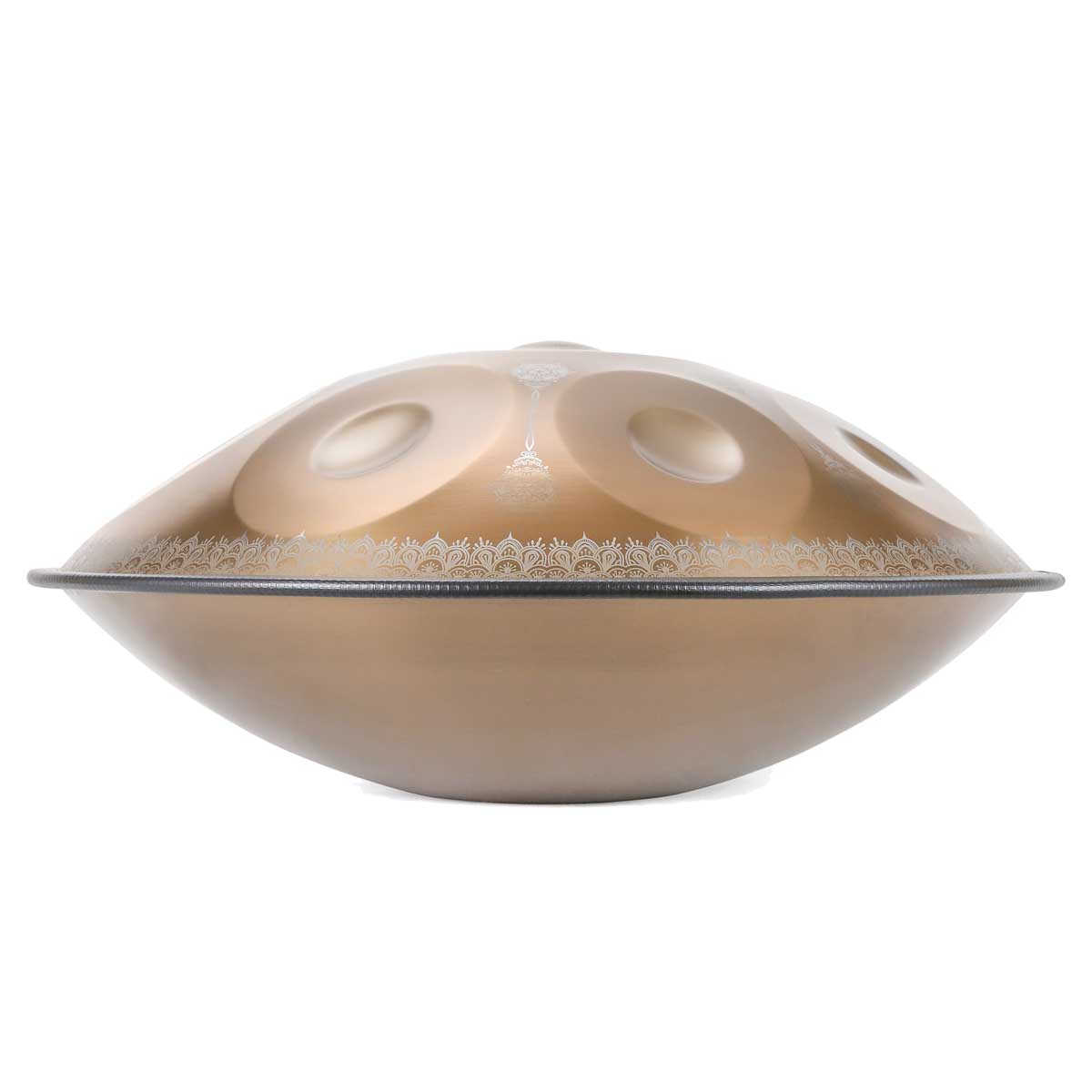 BeatRise 「LiteSonic」Series - D Kurd 9/10/12 - 440 Hz - Stainless Steel Handpan - Gold Datura (Pre-order)