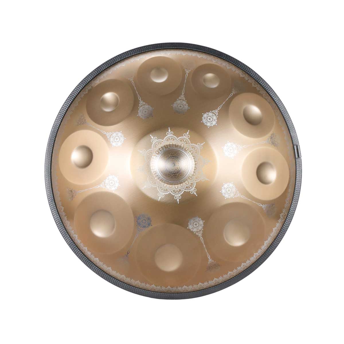BeatRise 「LiteSonic」Series - D Kurd 9/10/12 - 440 Hz - Stainless Steel Handpan - Gold Datura (Pre-order)
