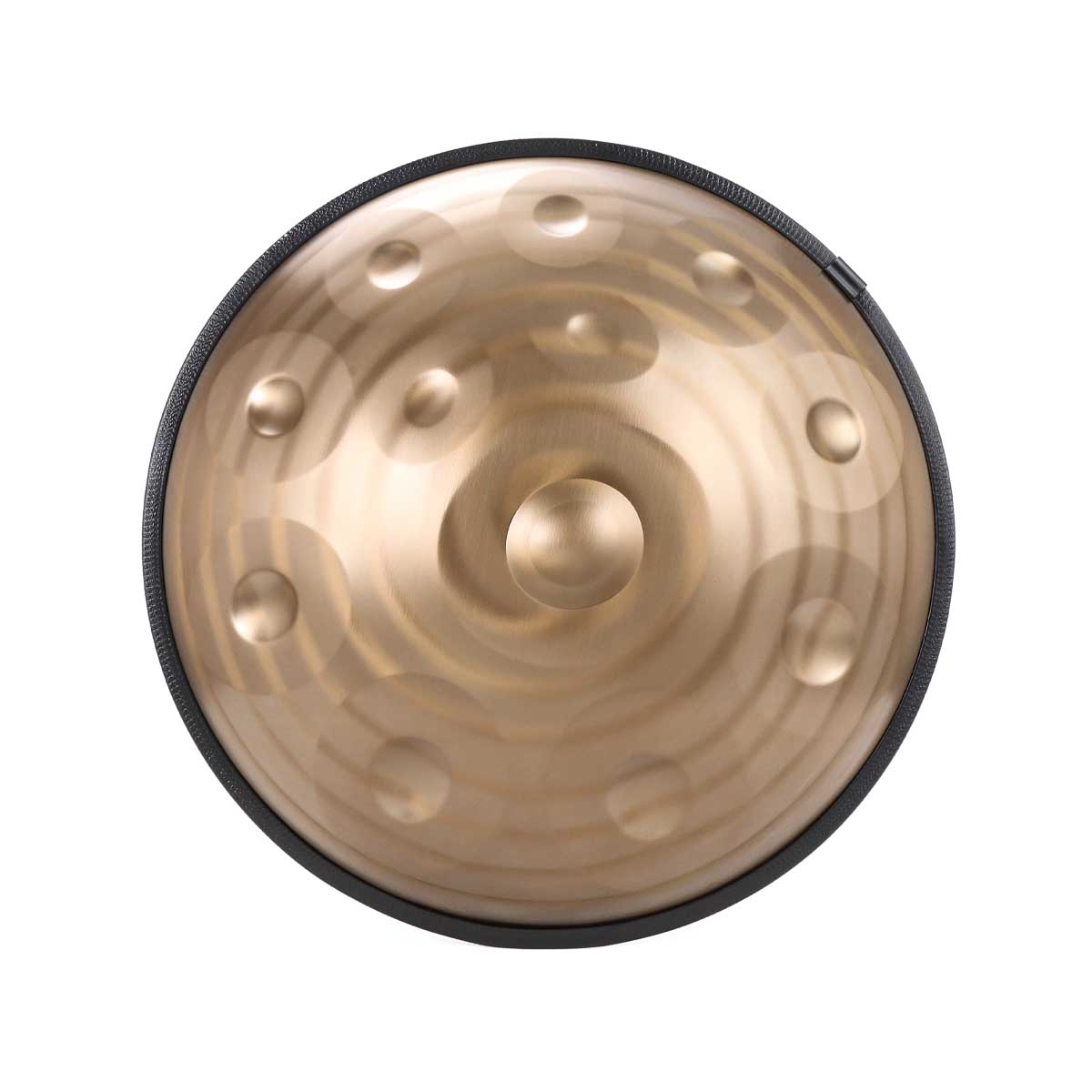 BeatRise 「LiteSonic」Series - D Kurd 9/10/12 - 440 Hz - Stainless Steel Handpan - Gold Spiral (Pre-order)