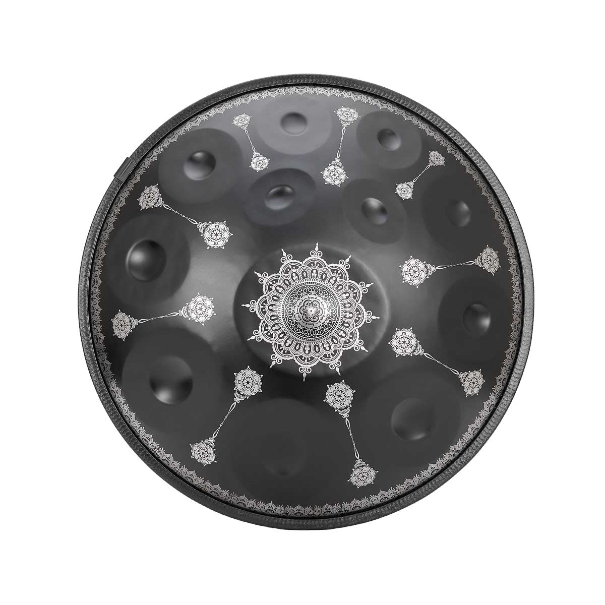 BeatRise 「LiteSonic」Series - D Kurd 9/10/12 - 440 Hz - Stainless Steel Handpan - Black Datura (Pre-order)